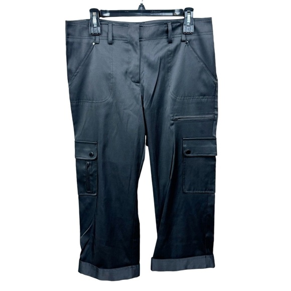 Vintage Cache Black Cargo Cropped Pants - Picture 1 of 9